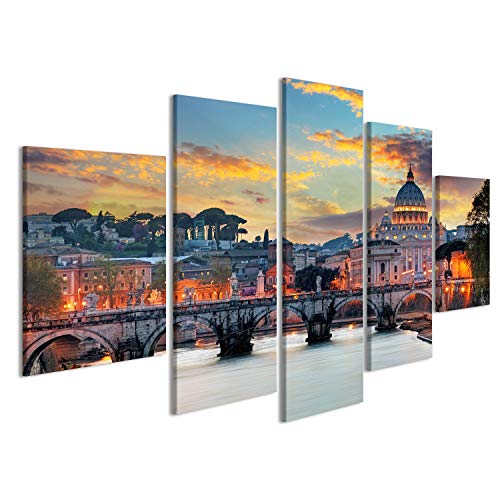 islandburner Quadro Moderno Roma Vaticano Stampa su Tela - Quadro x poltrone Salotto Cucina mobili Ufficio casa - Fotografica Formato XXL