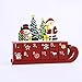Produktbild Holz Weihnachts Adventskalender Santa Schneemann Schlitten Modell Aufbewahrungsbox Mit 24 Schubladen Für Weihnachten Dekorieren, Countdown Candy Box Kinder Geschenk-Box Ornament 53 X 36 X 54 Cm