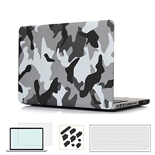 RYGOU Macbook Pro 15 Case, 4 in 1 Camouflages Hard Cover mit Keyboard Skin Screen-Guard für Macbook Pro 15.4 "mit DVD-Laufwerk Modell: A1286(Nicht fit Macbook Pro mit Touch Bar)