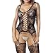 Produktbild Lemooner Baby Dolls Negligees Frauen Sexy Reizwäsche Bodystocking für Damen Frauen Unterwäsche Nachtwäsche schwarz Bodysuit ouvert Netz Erotische Unterwäsche Damen