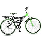 Hero Ranger DTB Steel Single Speed Mountain Bike, Adult 26T (Black/Green)
