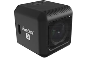 RunCam 5 4K Action-Kamera, kleine Würfel HD-Kamera für FPV Drohne Airsoft Motorrad Fahrrad Helm kompatibel mit Gopro Session Caddx Orca Mount Unterstützung EIS