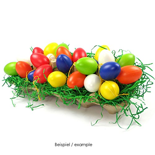 süße kleine Deko Eier Kunststoff Eier Ostern Osterdekoration Ostereier Dekoeier (OST-24er-Bunt-4cm) - 3