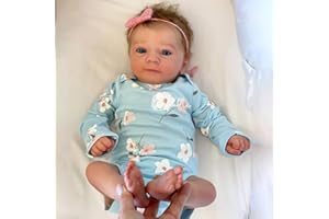 Lonian 19 inch 48cm Reborn Baby Dolls Realistic Baby Doll with Soft Cotton Body That Look Real Lifelike Preemie Baby Dolls Soft Baby Toys for Kids (blue eyes)