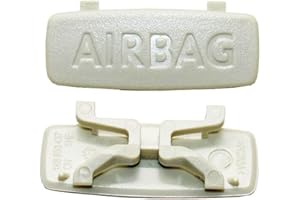 Inovey Interior del Coche A/B/C Tapa del Pilar Gorra De Recorte del Emblema del Airbag 3C0853437C 1K8853437 5G0853437 Compatible con VW Golf 5 6 GTI Jetta Mk5 A5 A6 Passat CC B6 B7 -Blanco