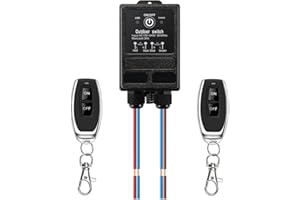 ‎ZHOFONET ZHOFONET IP65 wasserdicht Fernbedienung Schalter,AC110v/220v/230v/240v Drahtloser Schalters,40A Relais Funk RF-Schalter mit 328ft Long Range,für Rolltorschleusen,Leuchten und Diebstahl warnanlagen