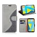 Produktbild Mobesv Smiley Honor 7X Wallet Handyhülle Lederhülle Ledertasche für Honor 7X Tasche Hülle Leder, Grau/Schwarz