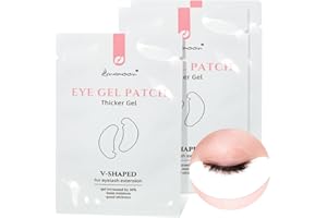 Lunamoon 100 Paire Cils Pads Patch pour Extension de Cils Gel V-Patch de Cils Eyelash Extension Pads Patchs Cils Eye Pads Lash Pads(V-Pink100)