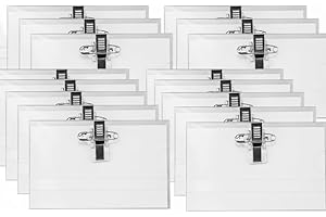 Stuff 4 Office – Combi Clip Name Badges 54x90mm – ID Badge Holders with Insert, Pin & Crocodile Clip – Ideal for Visitors, Conferences, Staff, Events – Bulk Packs Available