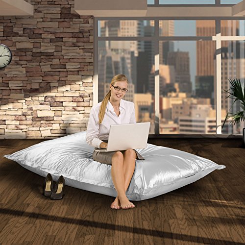Smoothy ® XXL Sitzsack – Riesensitzsack Outdoor Metallic Edition – Silber-Grau - 4