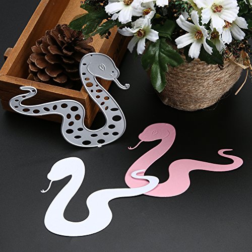 Amazingdeal365 Schlange Metall Form Schablonen Schneiden DIY Dekor Sammelalbum Karten Buchzeichen Lesezeichen als Geschenk für Freunde Geburtstag Kinder,Kindergarten Hobby Schule Handarbeit Unterricht usw. Ein tolles Geschenk! - 3