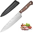 Astylway Chef Knife Starter 8 inch Full Tang Super Sharp Chef's Knife Home Cook Kitchen Knife Premium Carbon Stainless Steel Universal knife with Ergonomic Wooden Handle in Gift Box