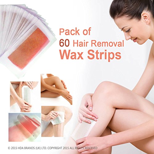 Legs & Body Wax Strips - Easy & Quick Way of Hair Removal at Home, Salon or Parlour (Pack of 60)