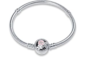 KUNSIR 925 Sterling Silver Snake Chain Bracelet for Pandora European Bracelets Charms Bead Silver Bracelet for Women
