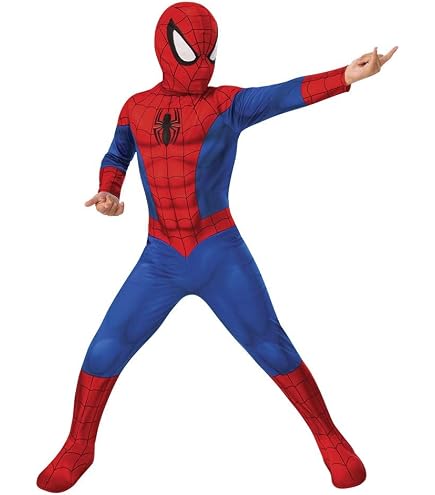 Rubies Costume Spiderman Per Ragazzi, Tuta Stampata E Maschera, Marvel