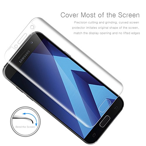  2-Unidades Protector de Pantalla de Vidrio Templado para Samsung Galaxy A5 2017 Screen Protector  Leathlux  2-Pack  Anti-golpes Cristal Vidrio Templado Premium Anti-huella 3D Touch Ultra Transparente Tempered Glass Para Galaxy A5 2017  Dureza de Grado 9H 