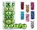 Produktbild deshir 24 Weihnachtsbaum Kugeln Dekorationen Ornaments klein Bruchsichere Christbäume Hochzeiten Mini Weihnachtsbaumschmuck (3-finish, 4 cm 40 mm) grün