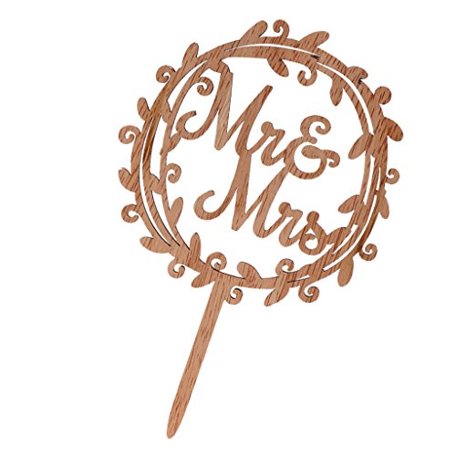 MagiDeal Rustikale Holz Cake Topper für Geburtstag Party Dekoration