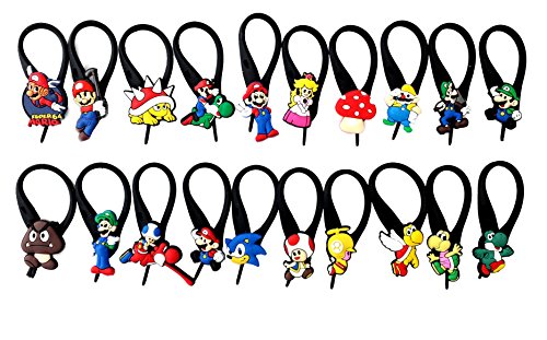 20 pcs Mario Brothers # 4 Soft Zipper Pull Charms for Bag Jacket