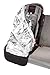 Diono Ultra Mat Deluxe Seat Protector with Integrated Car Seat Sun Shade (Black)