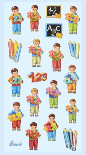 Creapop Sticker Softysticker * Schule - Schulbeginn - Einschulung - Junge * Aufkleber 3451227
