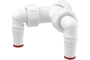 ALCAPLAST Double Dishwasher Elbow Inlets to G1 BSP (33mm Thread Diameter) Drain Waste Trap Connector
