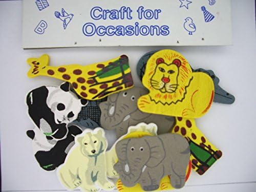 Greeting Card Embellishments - Zoo Animals Astd (12 pieces)