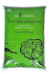 Green Roots Vermicompost Plant Manure/Khad 100% Organic Plant Nutrient for Home Garden 4kg