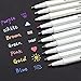 Produktbild INIBUD Metallic Marker Pens, Satz von 10 Farben für Kartenherstellung DIY Fotoalbum Gebrauch auf irgendeiner Oberfläche-Papier Glas Kunststoff Keramik