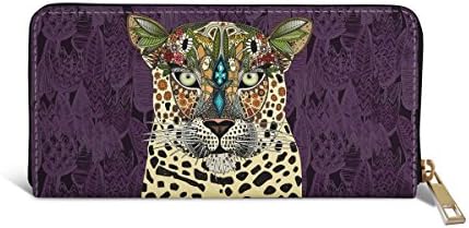 Artist Designed Purse/Wallet from Create&amp;Case 'Leopard Queen' (10cm x 20cm). Stylish, unique &amp; colourful vegan leather purse