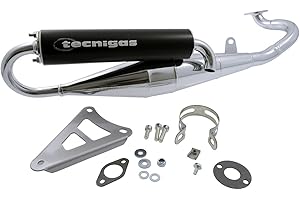 Auspuff TECNIGAS Next-R Chrom kompatibel mit Yamaha Aerox 50 (ab Bj. 1999) Typ:SA14
