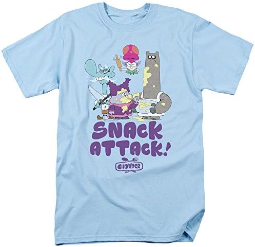 Chowder/Snack Attack Mens Short Sleeve Shirt (Light Blue, XX-Large)