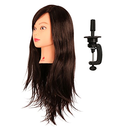 Segolike New Salon Barber Real Human Hair Hairdressing Cutting Braiding Practice Head Mannequin Training Head Doll with Clamp - 8 Styles - #2 - 60% Protein Fiber Brown 22inch RS.1640 (54.00% Off) - Amazon