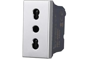 ZOREI Serie Civile Compatibile Con Bticino Axolute (Presa Bipasso Bivalente, Grigio)