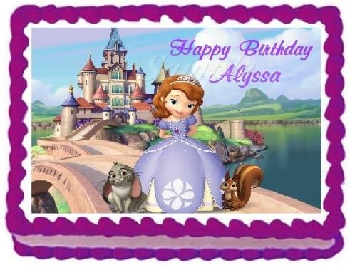 Sofia the First #1 Edible Image Cake Topper - 1/4 Sheet by Cake Topper Designs