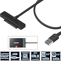 Sabrent USB 3.0 to SSD / 2.5-Inch SATA Hard Drive Adapter [Optimized For SSD, Support UASP SATA III] (EC-SSHD)