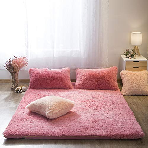 JR%L Peluche Caldo Coprimaterasso Morsetto Soldi in Uno, Studente Dormitorio Futon Materasso Pieghevoli Soft Thick Fodera per Materassi Tatami Topper-g 90x200cm