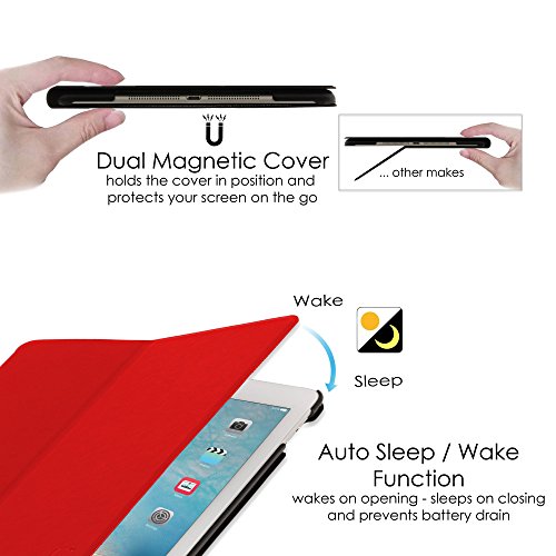 Forefront Cases® Neue Hülle Tasche Case Cover für Apple iPad Mini 4 / 4th Generation (September 2015) – Rundum-Geräteschutz und intelligente Auto-Sleep-Wake-Funktion – inkl. Eingabestift - 5