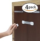 SicurezzaPrima® MagicStrap - magnetisches Schrankschloss als Kindersicherung für Schublade und Schranktür, Türriegel zur Baby-Schubladensicherung und Schranksicherung, 4er Pack