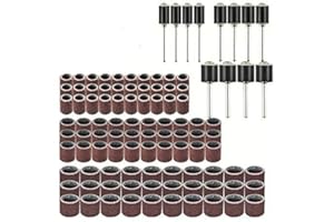 FAFEICY 102 Piezas Pulido Tambores de Banda Lijado Anillo de Lijado Abrasivo Rotativo Herramienta de Pulido Tambor de Banda de Pulido Tambores Banda de Lija para Cerámica Piedra Vidrio Madera