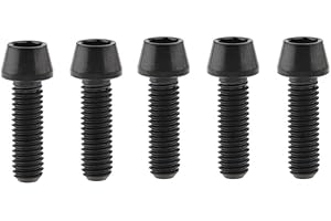 Yaruijia - Bullone in titanio DIN912 M5 x 9/15/16/18/20/25/30/35/40/45/50/55/60 mm, confezione da 5 pezzi (M5 x 16 mm, nero)