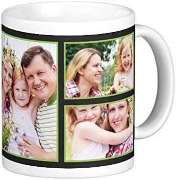 LVSURE Dad We Love You! Custom Photo Mug with 5 photos CLASSIC WHITE COFFEE MUG - Tea Mug Coffee Cup - Gift - Customize mug