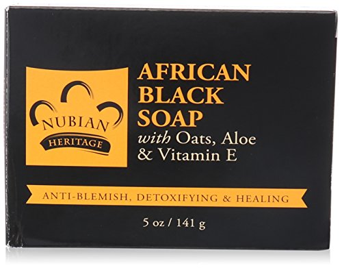 Nubian Soap African Black Soap With Oats, Aloe & Vitamin E 140g