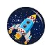Produktbild Kiwikatze® Kleine Freunde - Weltraum Feuerrakete 37mm Button Ansteckbutton Geschenk Mitbringsel