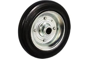 TELLURE Ruota in Gomma Sciolta Ø 140x37,5 mm Ø asse 15 mm Portata 150 kg