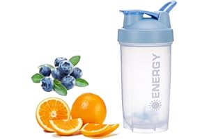 KHAOP Protein Shaker Bottle with Mixball - 500ml Gym Cup BPA and DEHP Free Leakproof for Pre Workout Mixer for Protein Powder Shakes & Supplement Shaker Bottle (Blue)