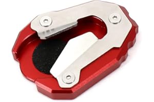 YINGD Kickstand Extension Plate Compatible With For Triumph Tiger 900 RALLY PRO/GT LOW 2021 2022 Motorcycle Left Side Stand Enlarge Support Pad (Red)
