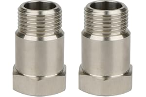 Hsthe Sea Oxygen Sensor Adapter, 2Pcs 35mm M18*1.5 Universal Check Engine Light Eliminator Adapter O2 Oxygen Sensor Spacer Extender Isolator for Exhaust Systems