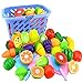Produktbild Wolfbush 23pcs Plastik Essen Spielzeug Obst Gemüse Schneiden Spielzeug Plastic Food Toy Fruit Vegetables Cutting Toy Early Development Education Toy for Baby - Farbe zufällig
