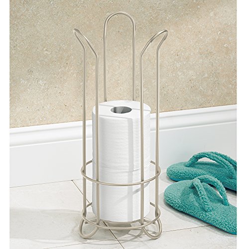 InterDesign 68686EU Classico Tulip WC-Ersatzrollenhalter, satiniert - 3